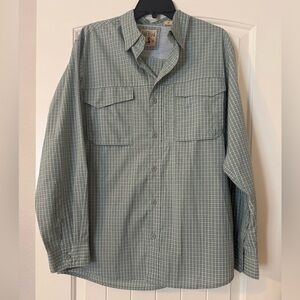 Red Head Green Fishing Shirt - Medium